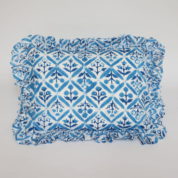 Blue Trellis Cushion Cover - SALE
